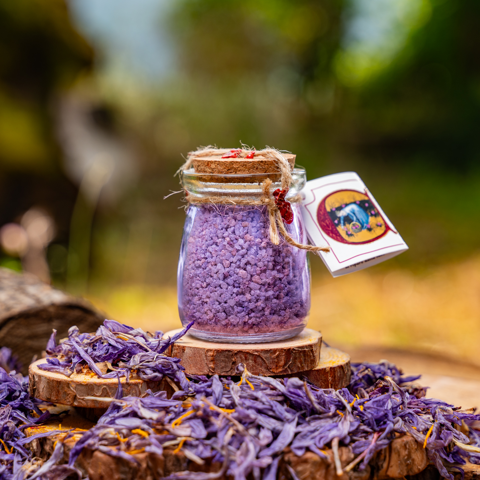 Sale viola ai petali di zafferano